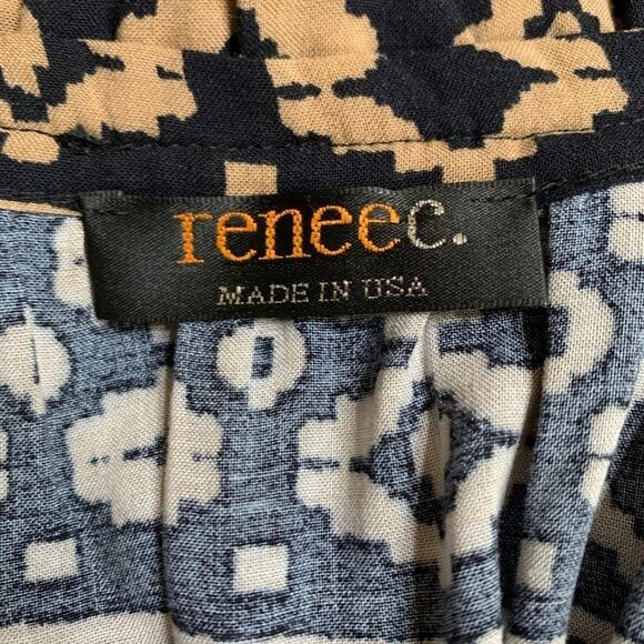 Stitch Fix Renee C. Tribal Geometric Print Top Blouse Black Small - Picture 5 of 6